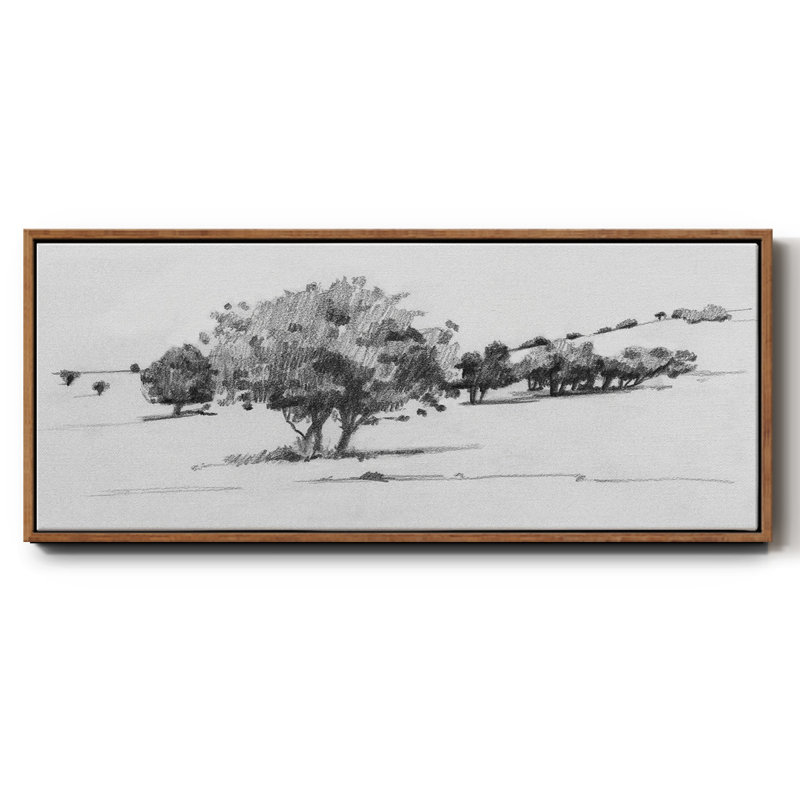 Treeline S croquis I - toile encadrée, H 12 po x l 30 po