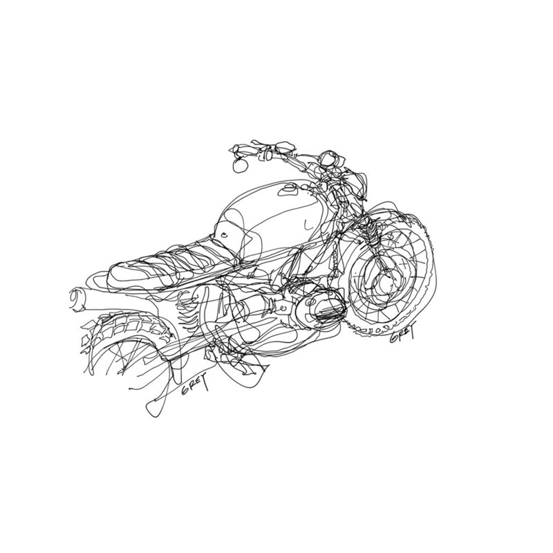 Side Bike 2 Print by Grey, Ryan
