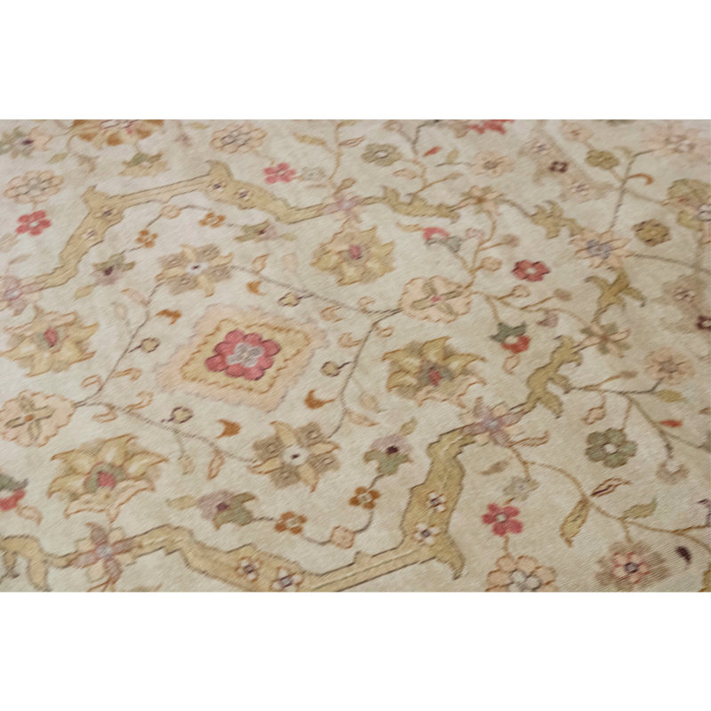 Tapis rectangulaire en laine noué à la main