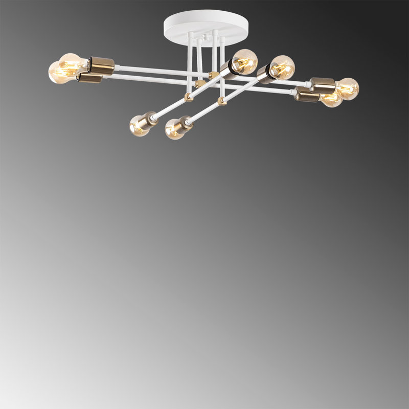 Paulie 8 - Light Sputnik Chandelier, White