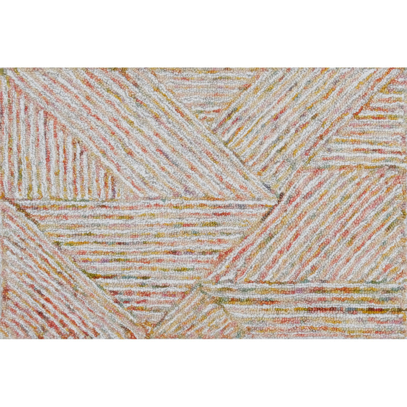 Bramble Hand-Tufted Geometric Multicolor Wool Rug, 2' x 3'