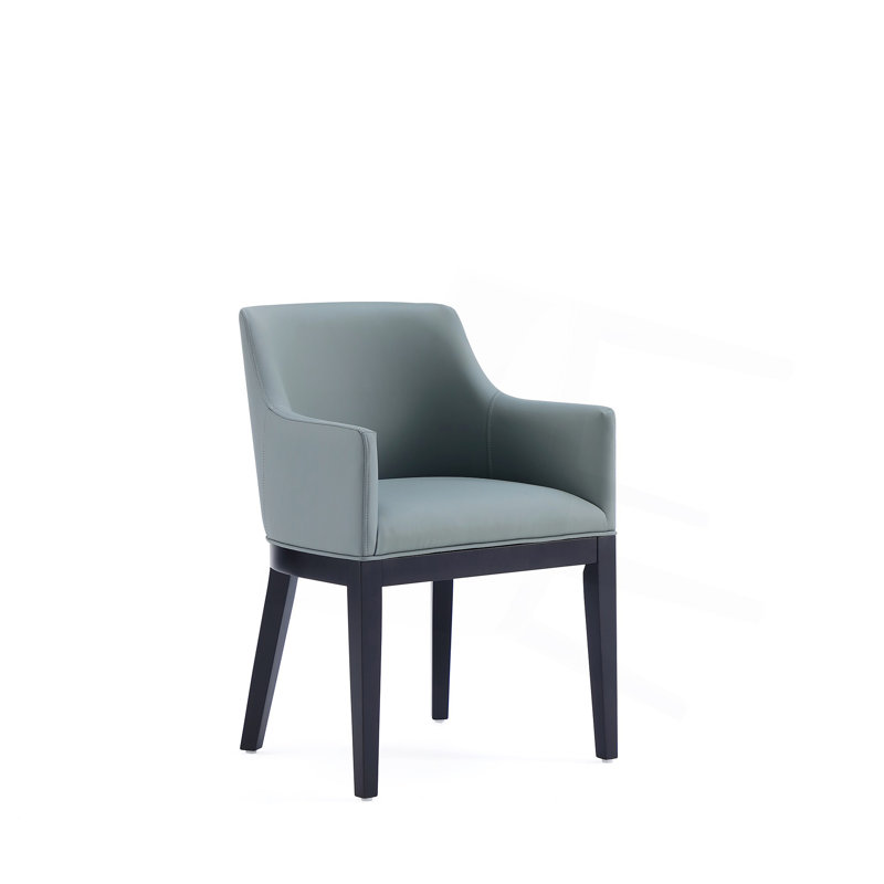 Chaise contemporaine avec accoudoirs minimaliste, Étain