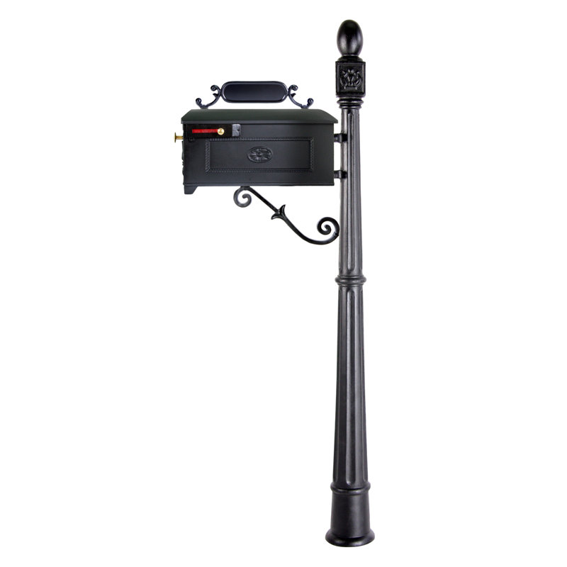 Aluminum Post Mounted Mailbox, Yes