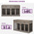 Wooden Large Double Dog Crate Furniture, with Removable Divider, Drawers