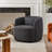 Jaydin 34" Wide Boucle Upholstered Swivel Armchair-1969483888