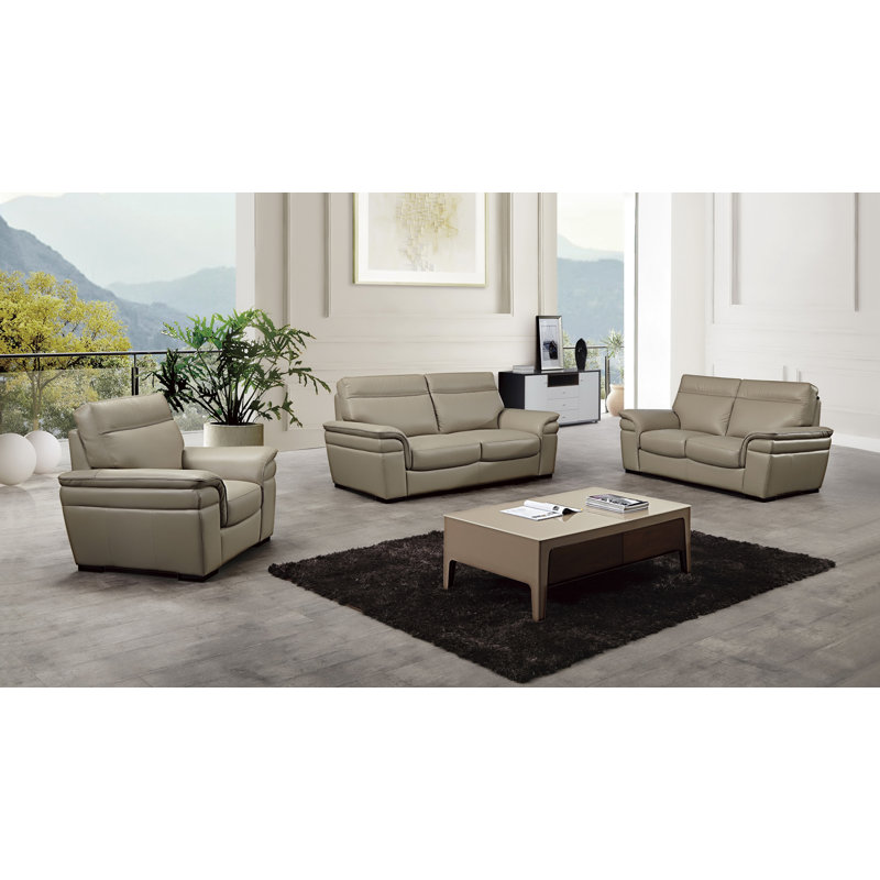 Fauteuil club Barrasso, Cuir véritable brun clair