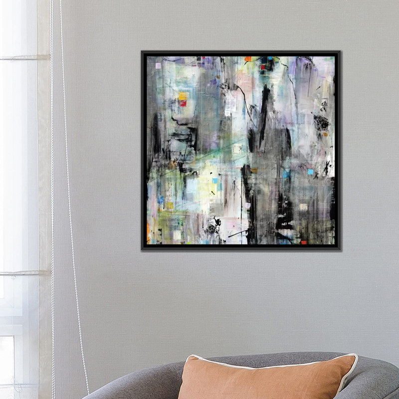 My time, reproduction d’art sur toile tendue, H 18 po x l 18 po x P 1,5 po, Toile avec cadre noir, Pas de tapis