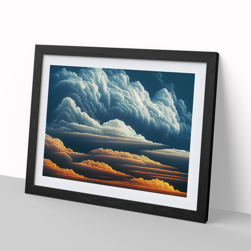 Stormy Sky Vol.5 - Framed Print, 25cm H x 34cm W x 2cm D, Black