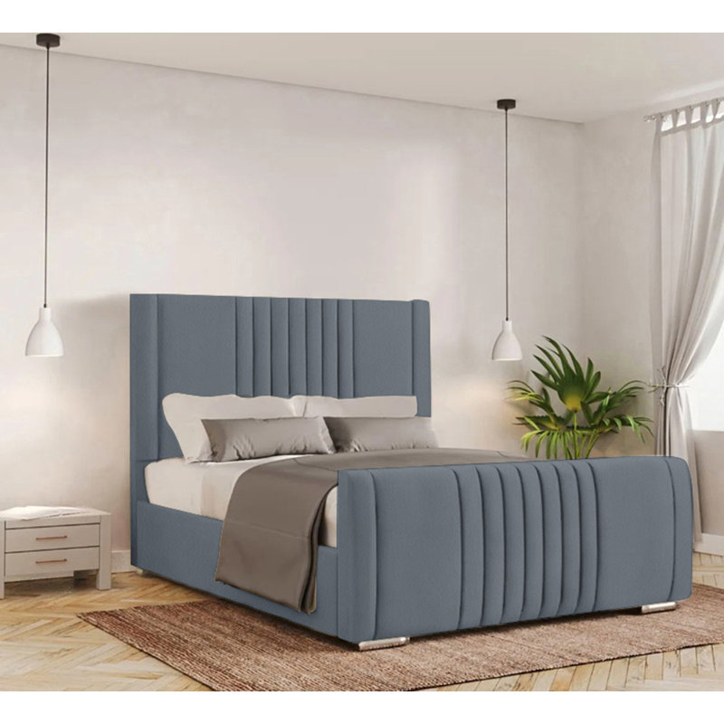 Ganador Upholstered Bed, Charcoal, Kingsize (5')