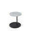 Table de bout en marbre gris texturé à plateau texturé de 15,5 po de hauteur avec aspect de qualité réglable - élément de caractère moderne