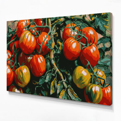 Vegetables Tomato Roma Brown Canvas Wall Art