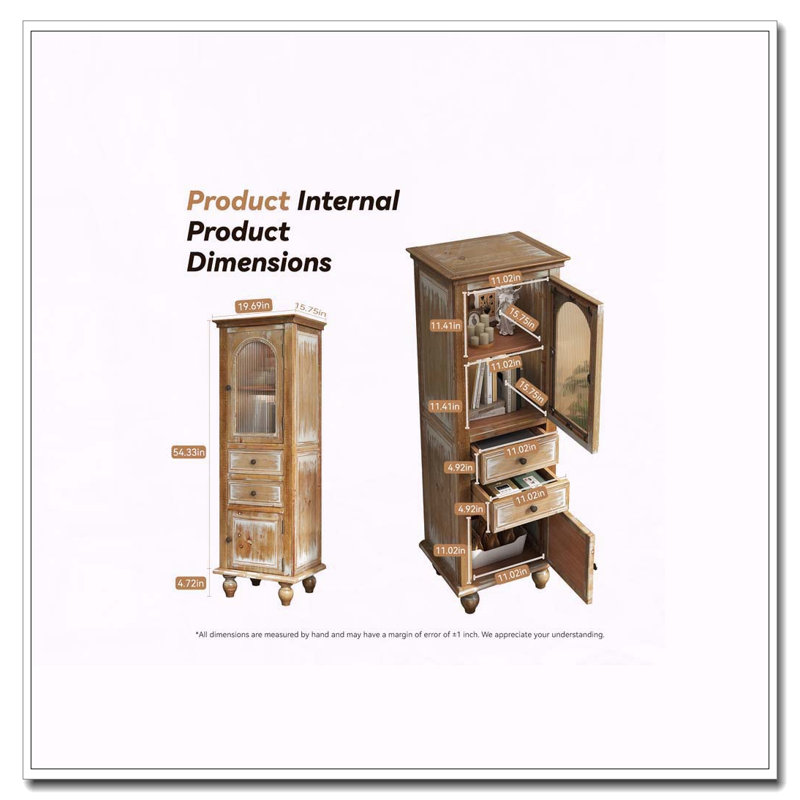 Armoire de rangement Farmhouse, Naturel + rustique