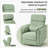 Power Swivel Recliner Glider With Adjustable Headrests & Armrests,  Usb And Type-C Charging Ports-1074102104