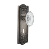 Meadows Plate with Decorative Keyhole and Crystal Victorian Knob
