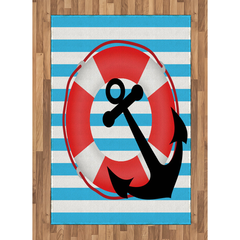 Anchor High Density Long Fiber Poly Threads Decorative Area Rug Carpet, Rectangle 4' x 5'8"
