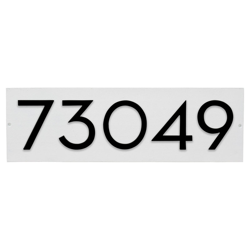 Rectangle Wall Plaque, White/Black, Yes