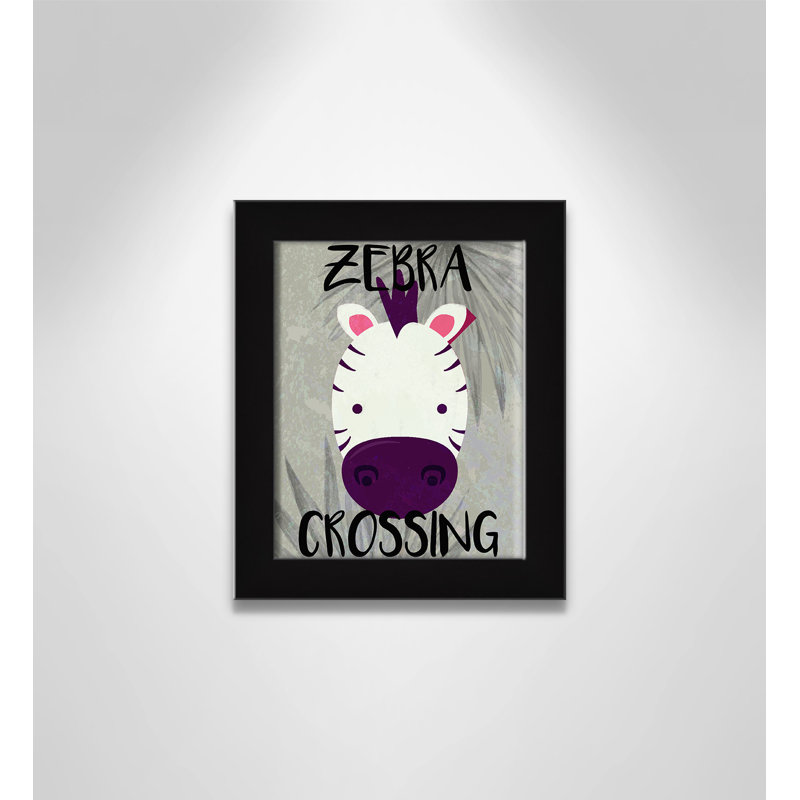 Impression sur papier Zebra Crossing, Encadré plat noir, H 10 po x l 8 po x P 0,6 po