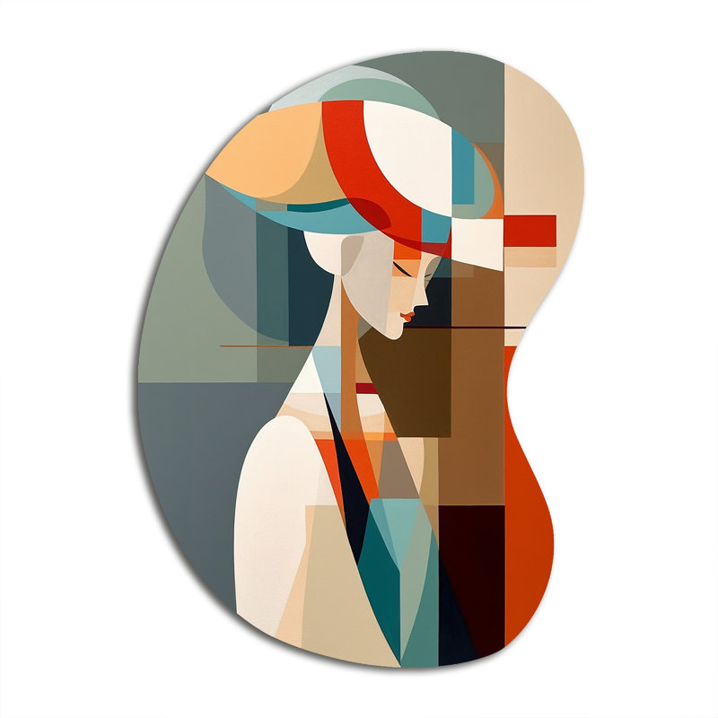 Art féminin, art déco IV - femme à forme irrégulière, H 39 po x l 28 po
