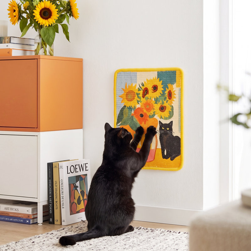  Grattoir pour chat mural en sisal, Sunflower