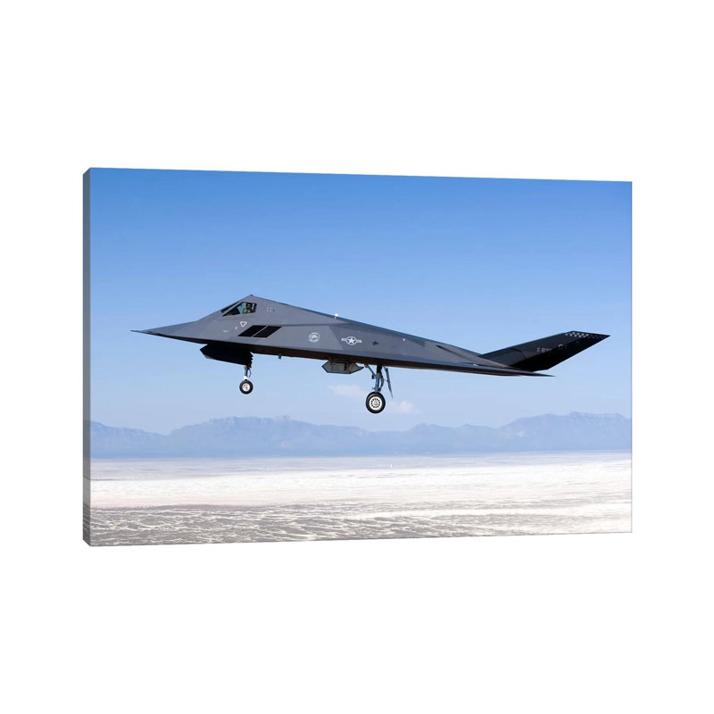 F-117 Nighthawk Flies A Training Sortie Over New Mexico by HIGH-G Productions - Wrapped Canvas Print, 20.32 cm H x 30.48 cm W