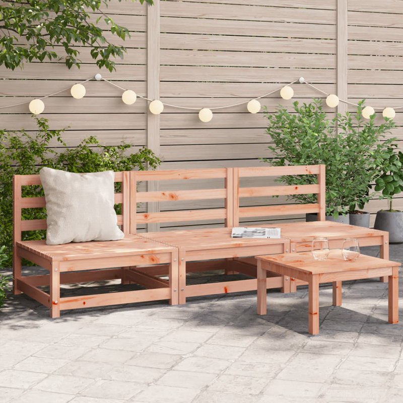vidaXL Garden Lounge Set Outdoor Lounge Set Corner Sofa Couch Solid Pinewood, Natural Douglas