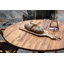 Tux Round Solid Wood Outdoor Dining Table - 100 cm W 100 cm D