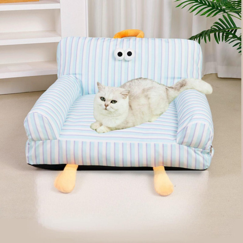 Canapé-lit nid de chat,  Bleu, Grande taille: L 19,69 po x l 23,62 po