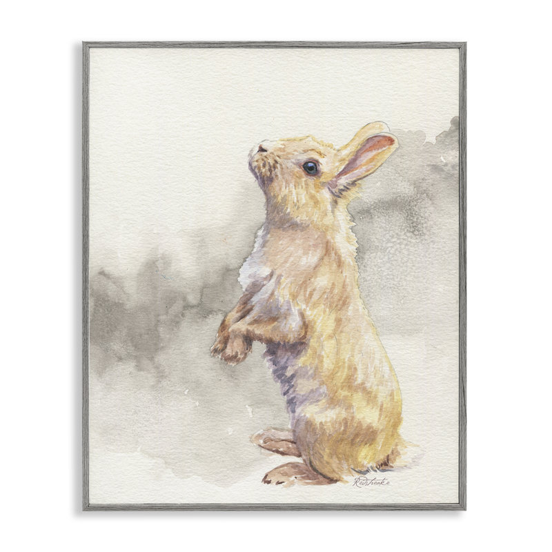 "Lapin debout", giclée par Jennifer Redstreake, Estampe numérique Farmhouse, H 30 po x l 24 po