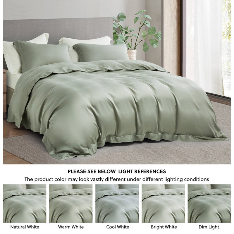 Eucalyptus Queen Tencel Lyocell Silky Duvet Cover Set