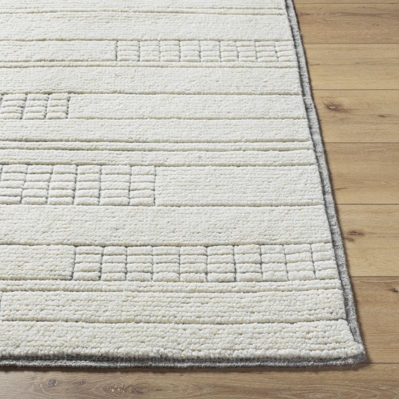 Davey Wool Abstract Area Rug, Rectangle 9' x 12'