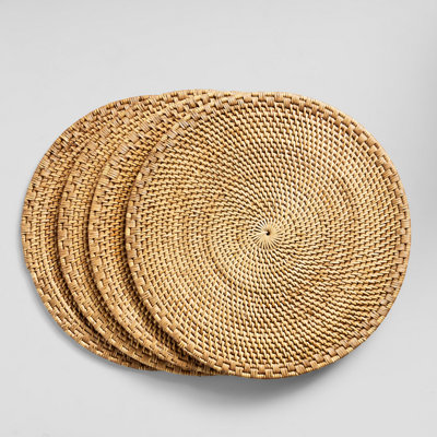 Plat de service en jute / rotin Zadia