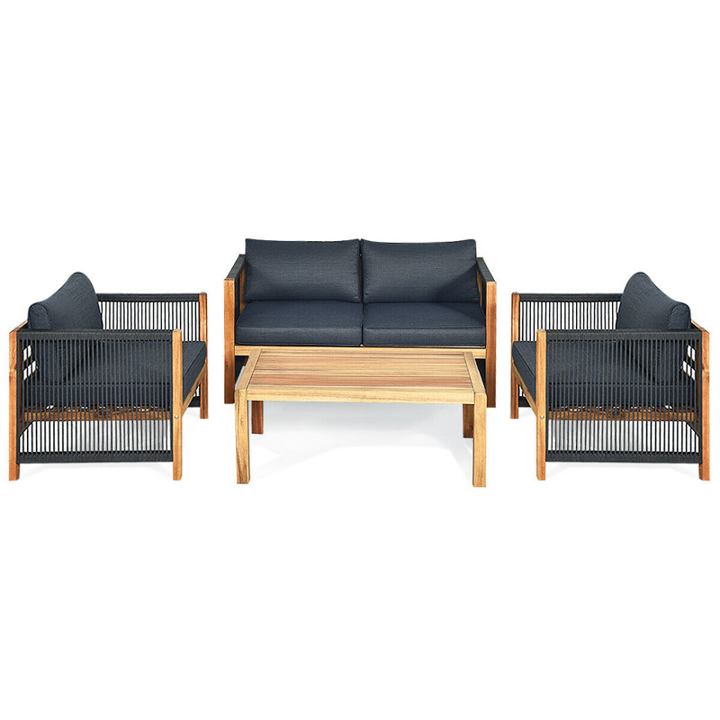 Acacia 4 - Person Patio Conversation Set with Cushions