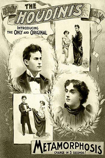 " The Houdinis, Harry, Bessie Introducing " by Liebler & Maass Lith
