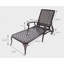 1 chaise longue en fonte d'aluminium, brun