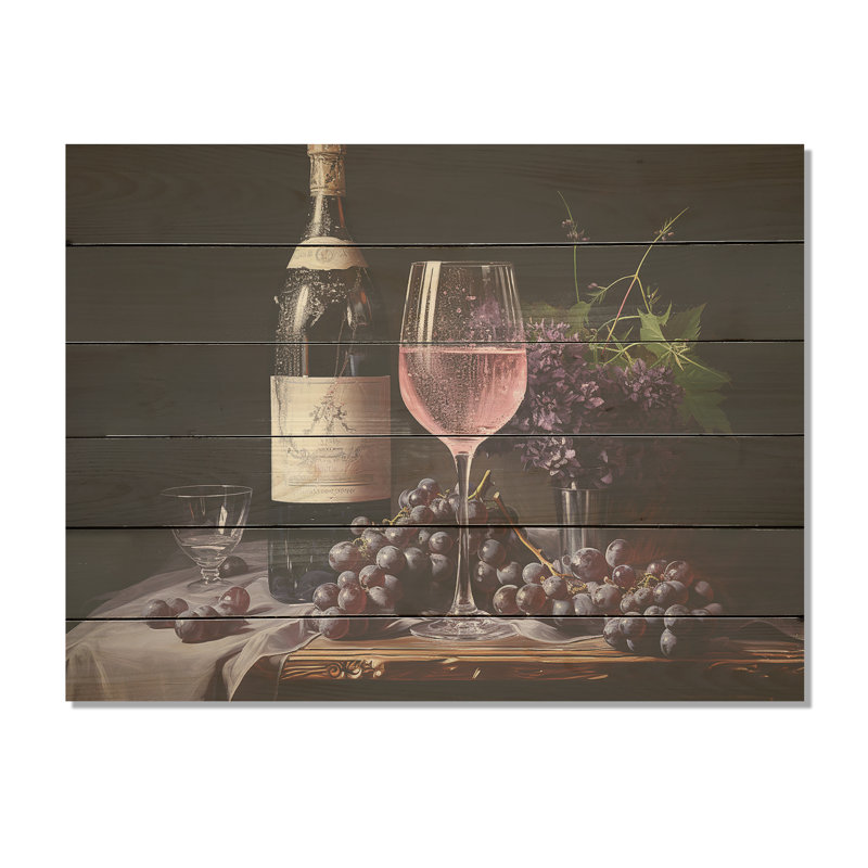 Lambrusco Lustre - panneau de bois sur bois de pin naturel, H 10 po x l 20 po