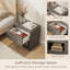 2 tables de chevet avec table d'appoint et tablette de rangement coulissante-1213706573