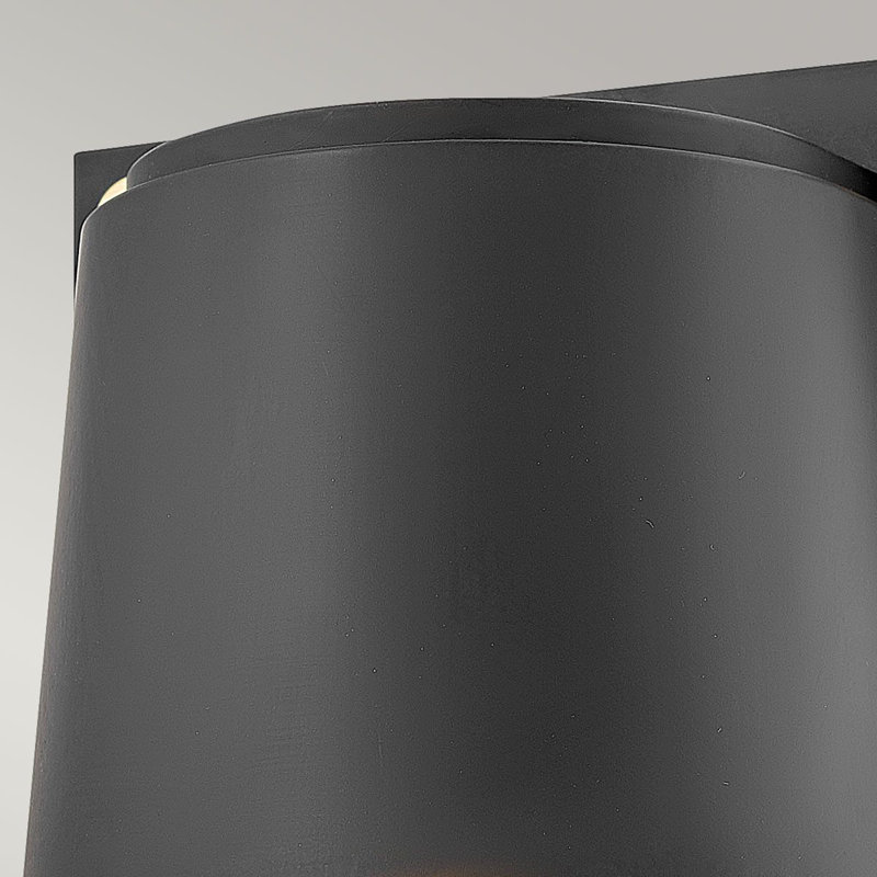 Annys 16.5cm H Outdoor Armed Sconce, Black