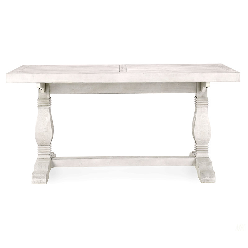 Table de salle à manger Caleb, 30,05 po H x 93,95 po L x 38,95 po L x l, Blanc antique