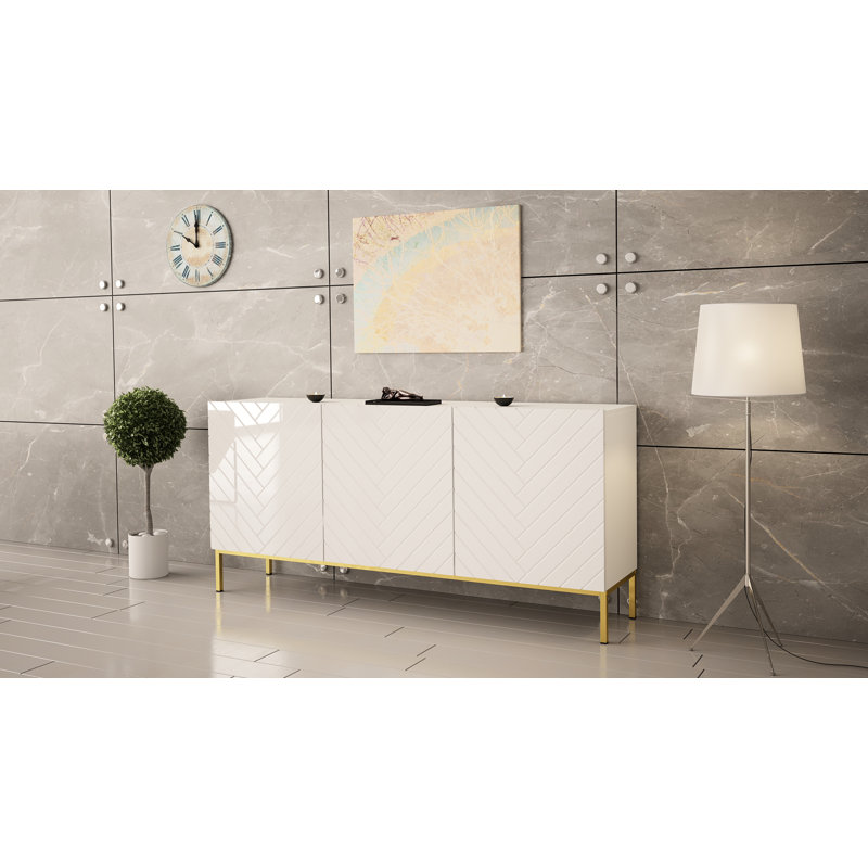 Antaja 160cm Sideboard, White Gloss