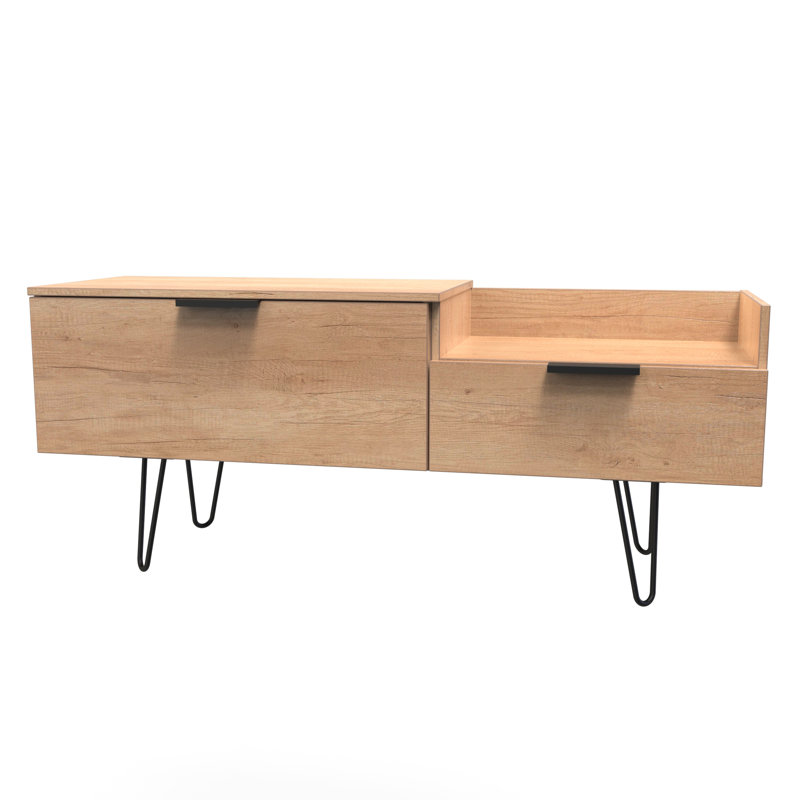 Taeyah TV Console Unit, Oak Wood