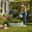 Lit de jardin surélevé en métal 2,5 pi x 2,5 pi Cotilla-2079043032
