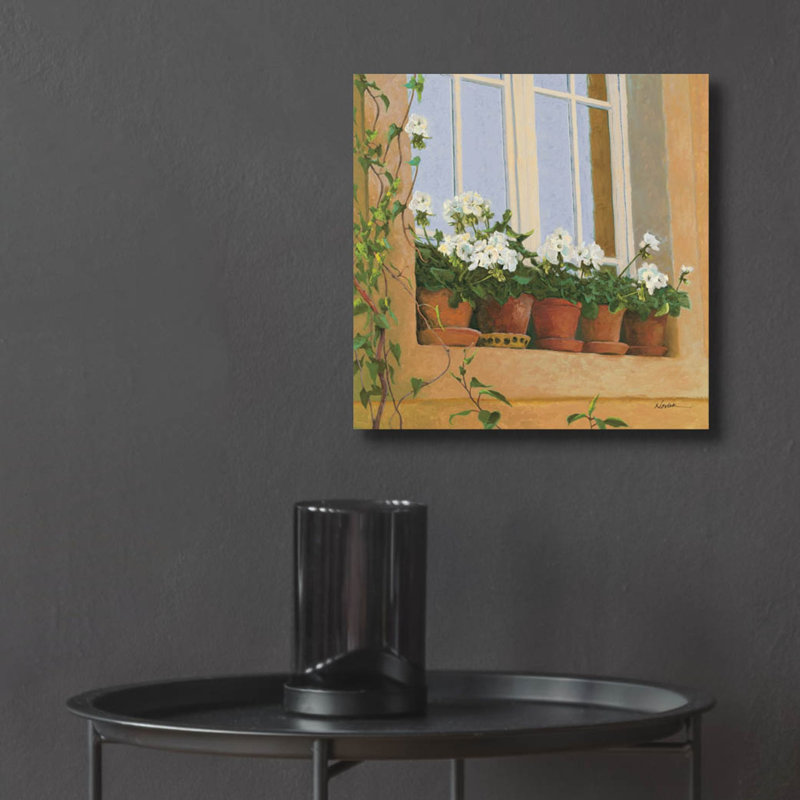 «Chateau Creancey Window Light Sq» par Shirley Novak, art mural en verre acrylique, H 12 po x l 12 po x P 0,13 po