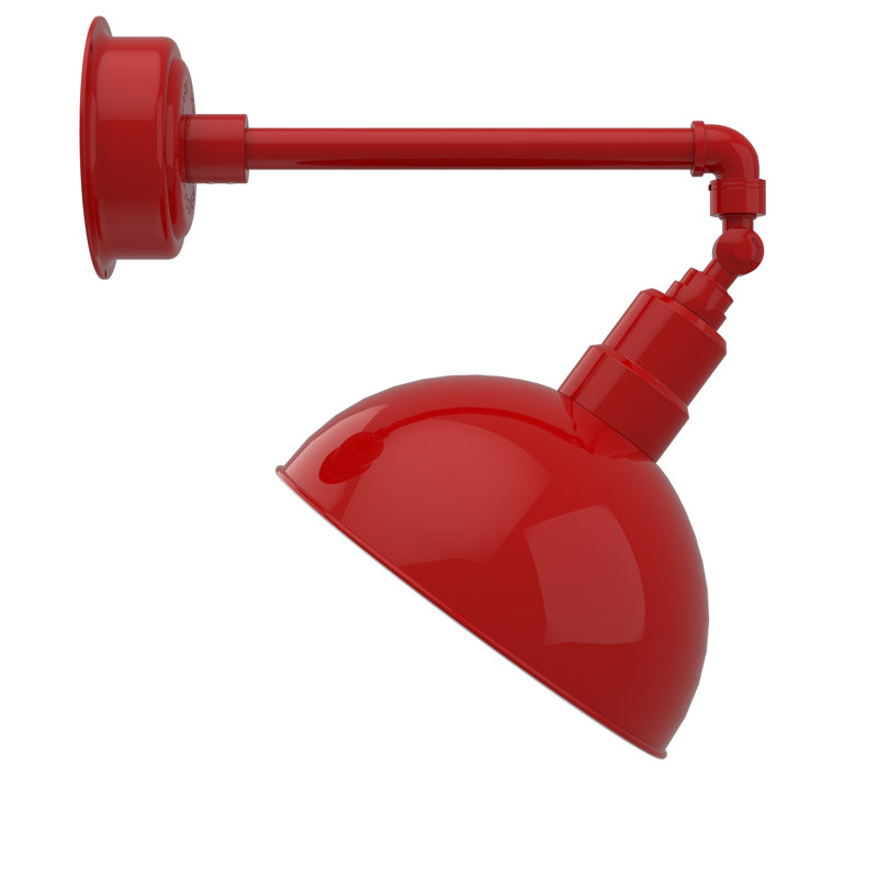 Luminaire de grange d’extérieur à del blackspot, Rouge cerise, H 15,63 po x l 12 po x P 22,5 po