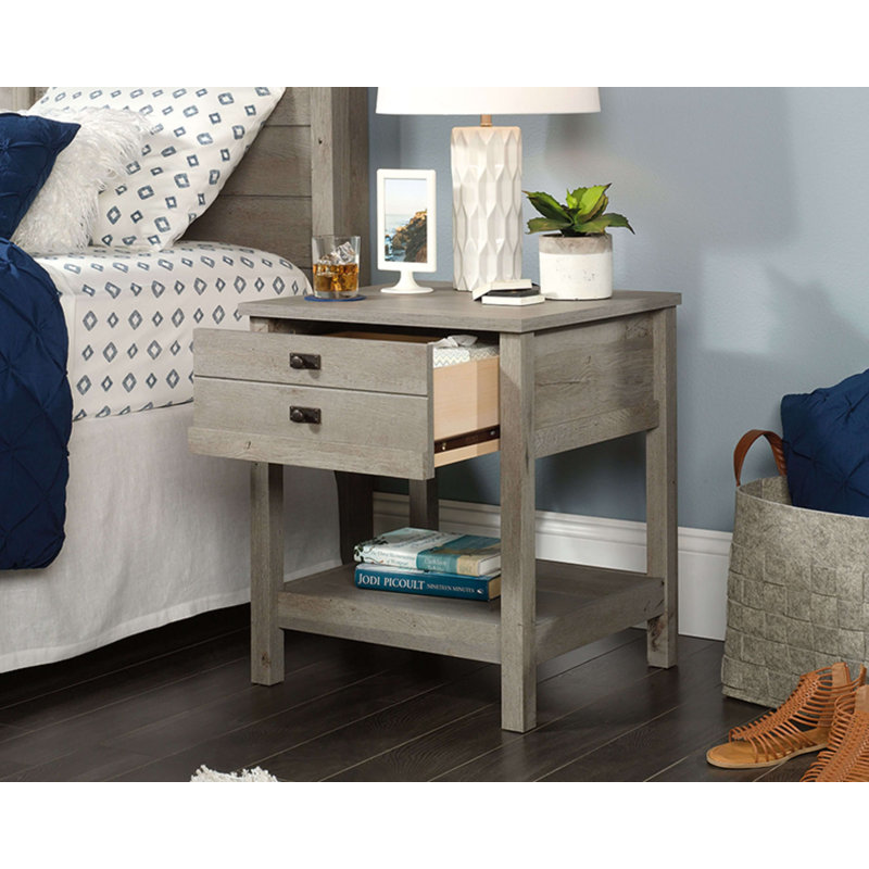 Jaibir 1 - Drawer Nightstand, Mystic Oak