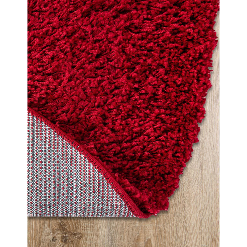 Angeline Indoor Rug, Round 4'1", Cherry Red