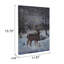 «Led Lighted Winter Forest Deer», impression sur toile tendue