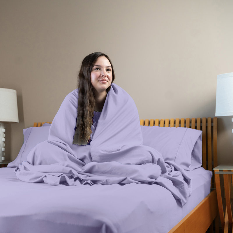 Ultra Soft Bamboo Sheet Set - 4 Pc Set - Wrinkle Resistant - Cooling Sheets with Deep Pockets, Periwinkle