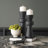 Odilia Small Textured Antiqued Metal Geometric Pillar Candle Holder-117999408-118459665