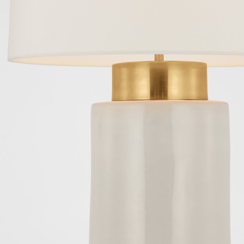 Xian Table Lamp, Ivory/Soft Brass