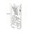 Vintage Solid Wood Hall Tree Rack-571903163